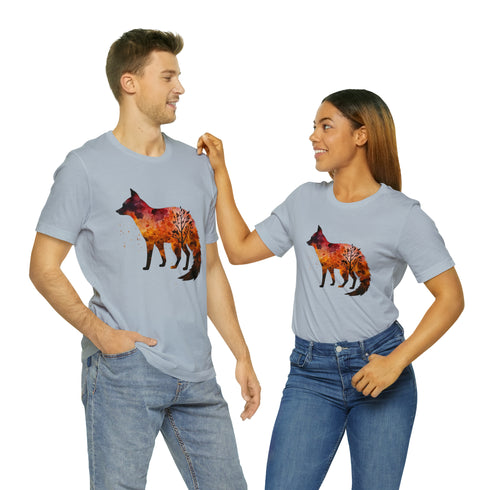 Autumn Fox Silhouette - Short Sleeve Tee